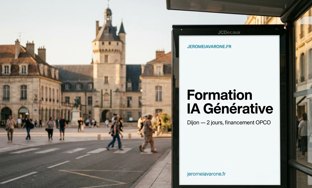 Affiche jeromeiavarone.fr : Formation IA Générative Dijon