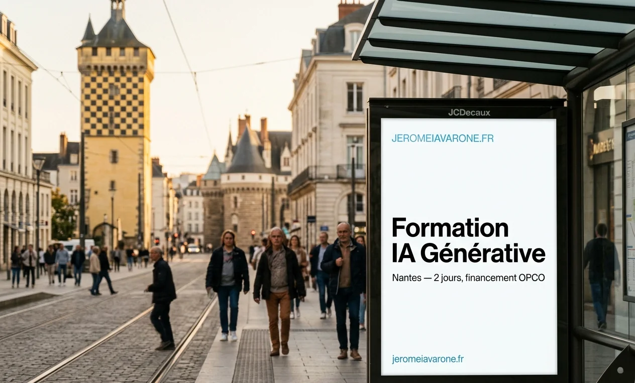 Affiche jeromeiavarone.fr : Formation IA Générative Nantes