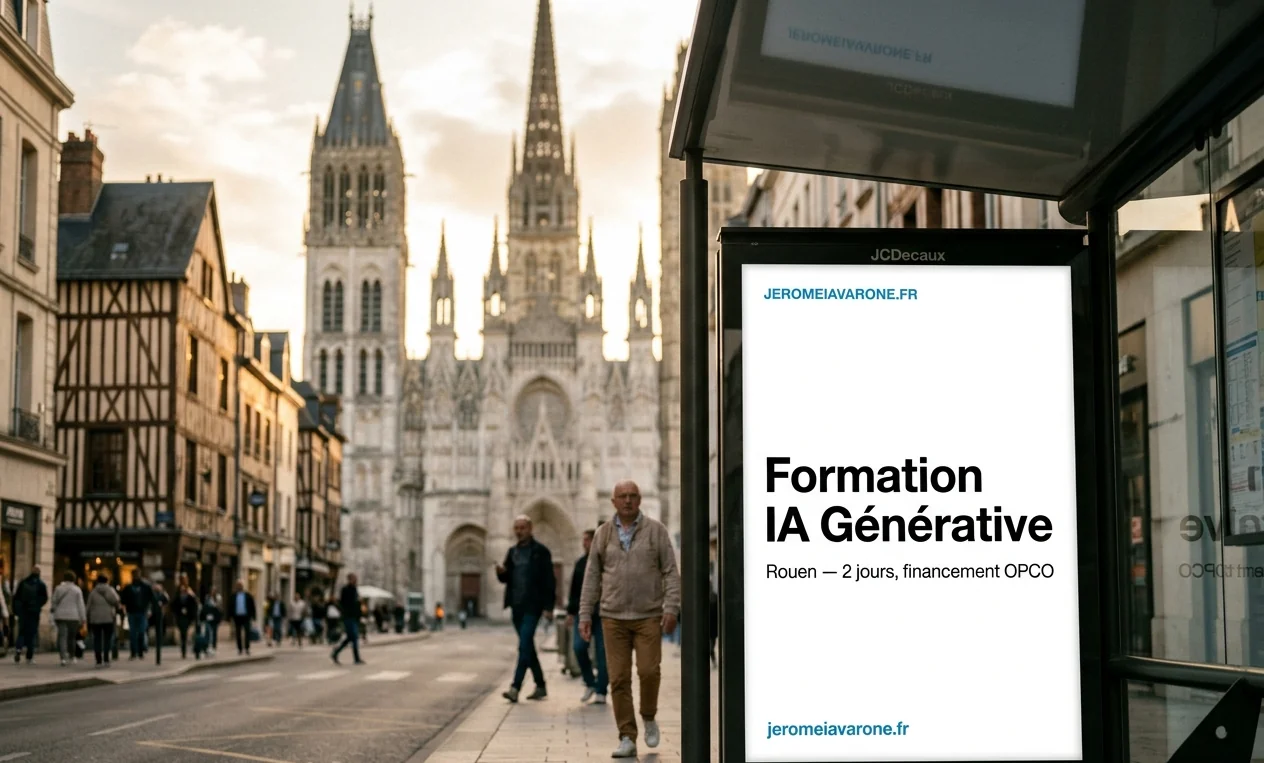 Affiche jeromeiavarone.fr : Formation IA Générative Rouen