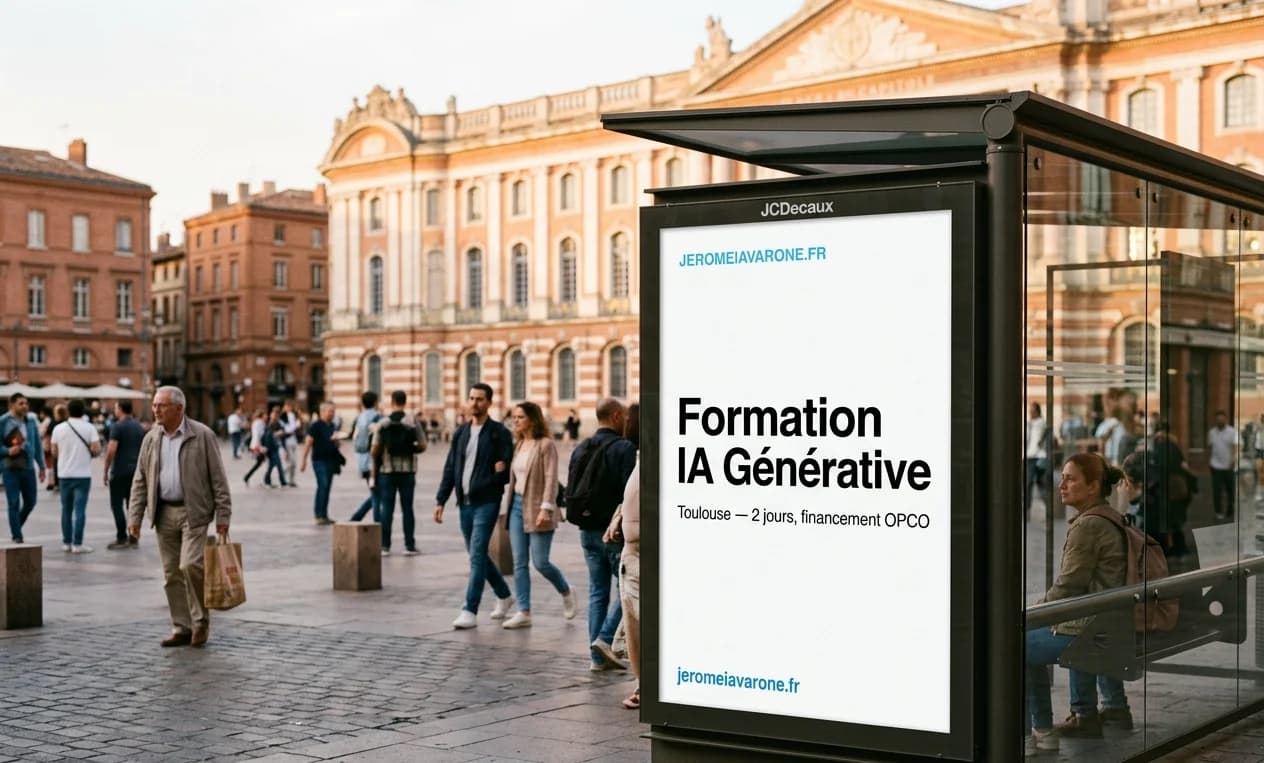 Affiche jeromeiavarone.fr : Formation IA Générative Toulouse