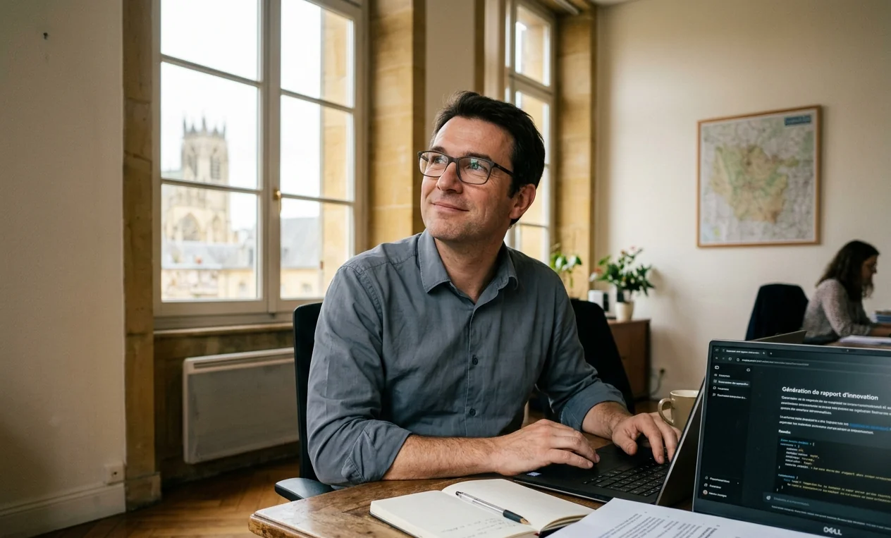 Client en situation de travail après la formation IA Générative à Metz