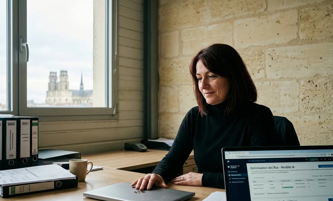 Client en situation de travail après la formation IA Générative à Orléans