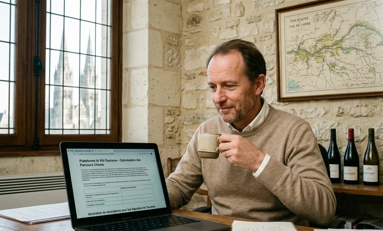 Client en situation de travail après la formation IA Générative à Tours