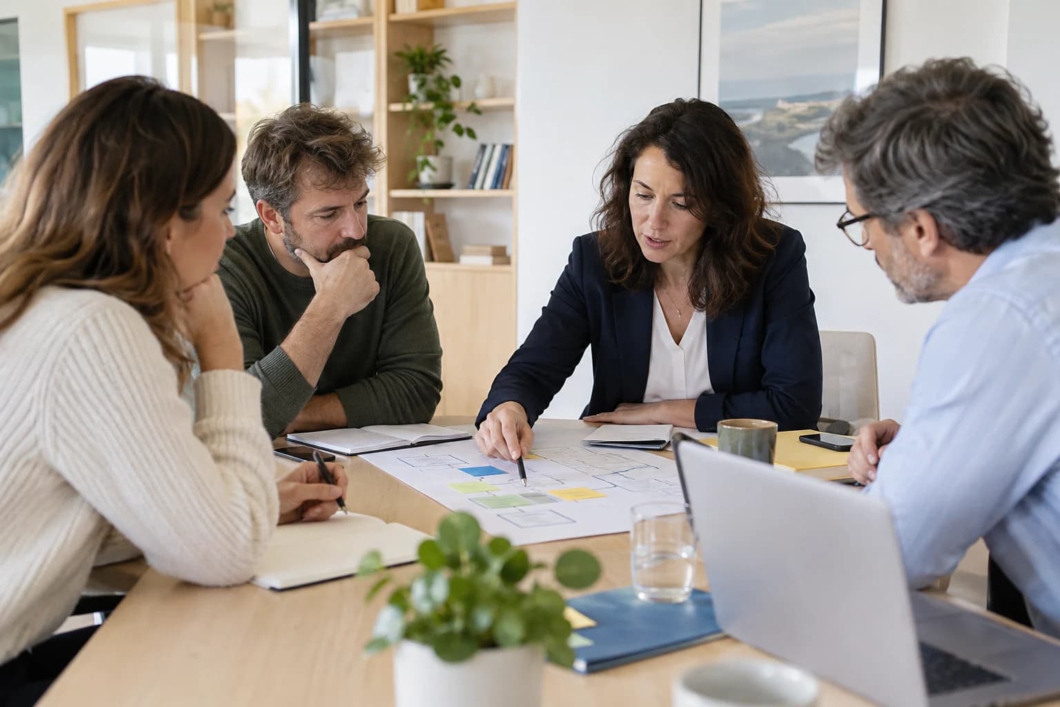 Illustration : réunion de travail autour des processus métier