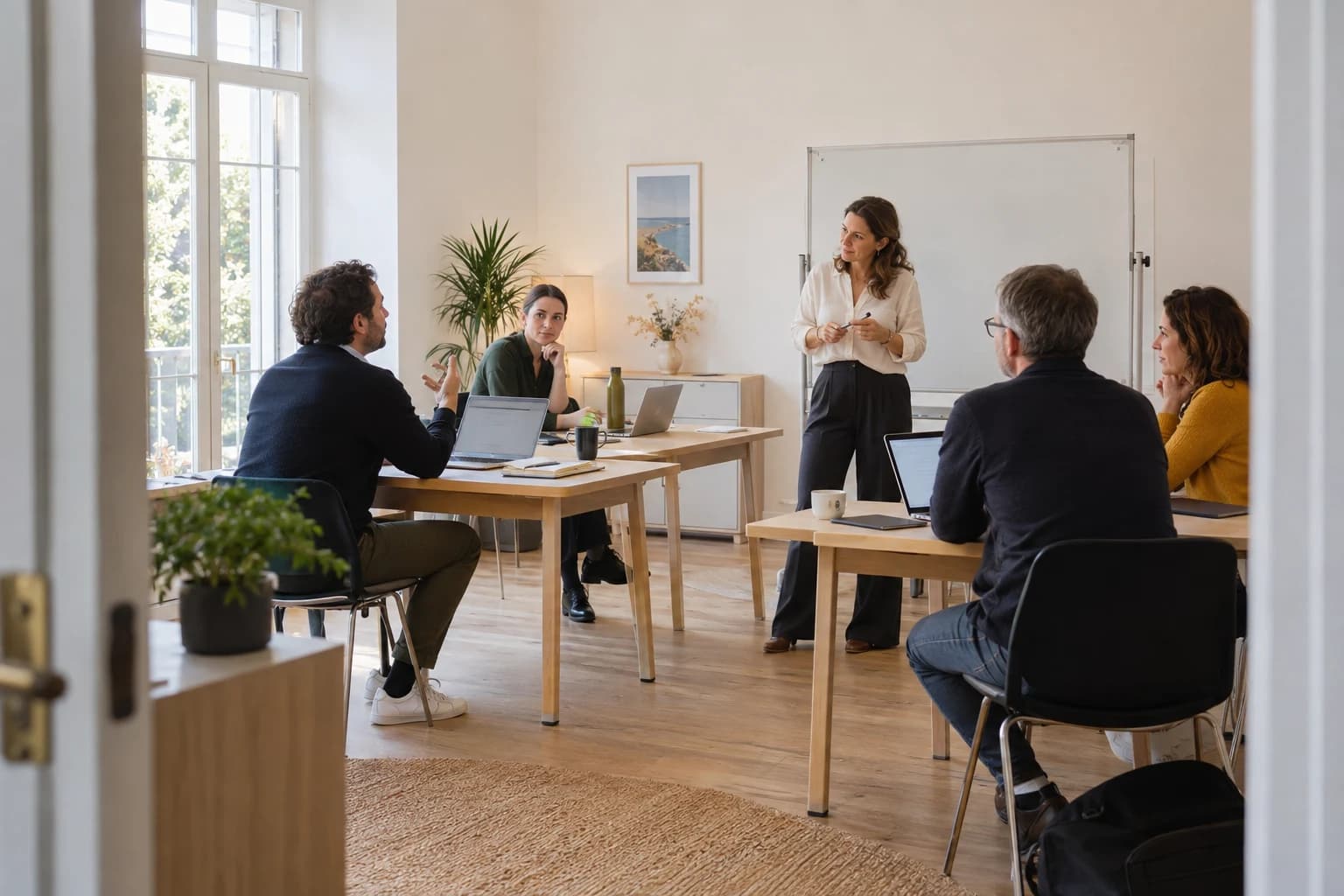Session de formation IA Générative en cours dans une salle de formation