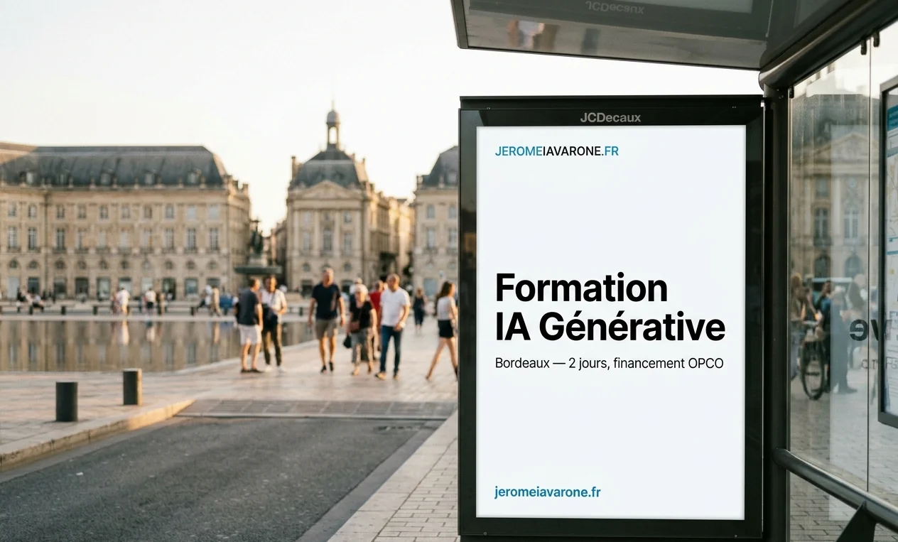 Affiche jeromeiavarone.fr — Formation IA Générative Bordeaux
