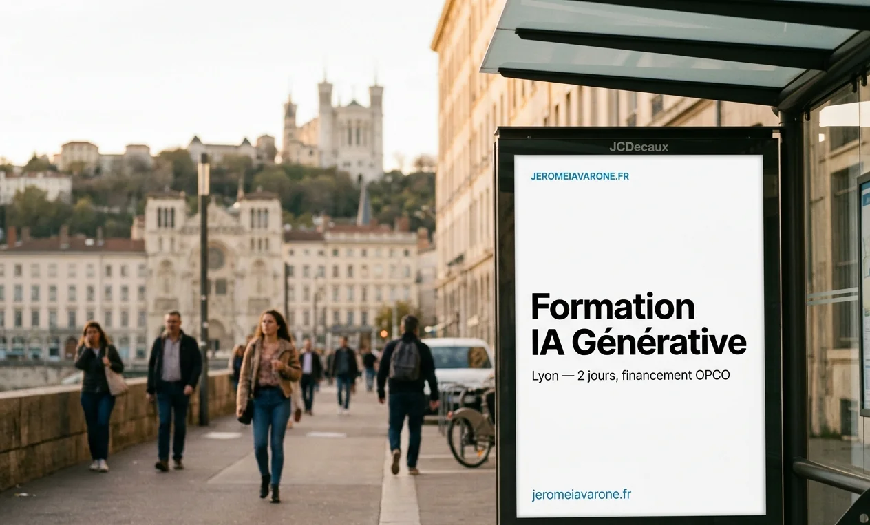 Affiche jeromeiavarone.fr : Formation IA Générative Lyon
