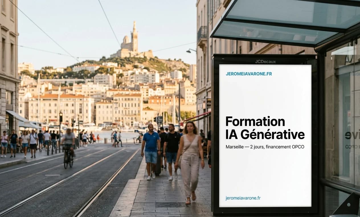 Affiche jeromeiavarone.fr — Formation IA Générative Marseille
