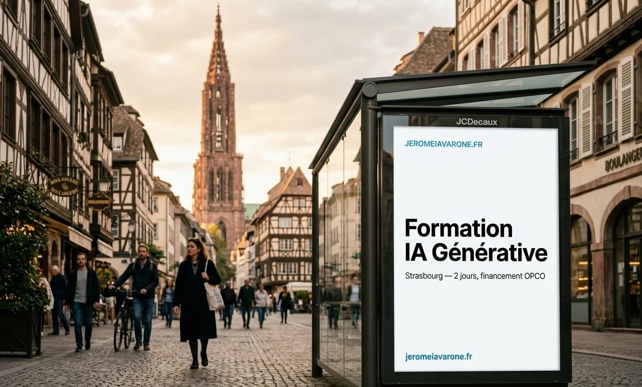 Affiche jeromeiavarone.fr — Formation IA Générative Strasbourg