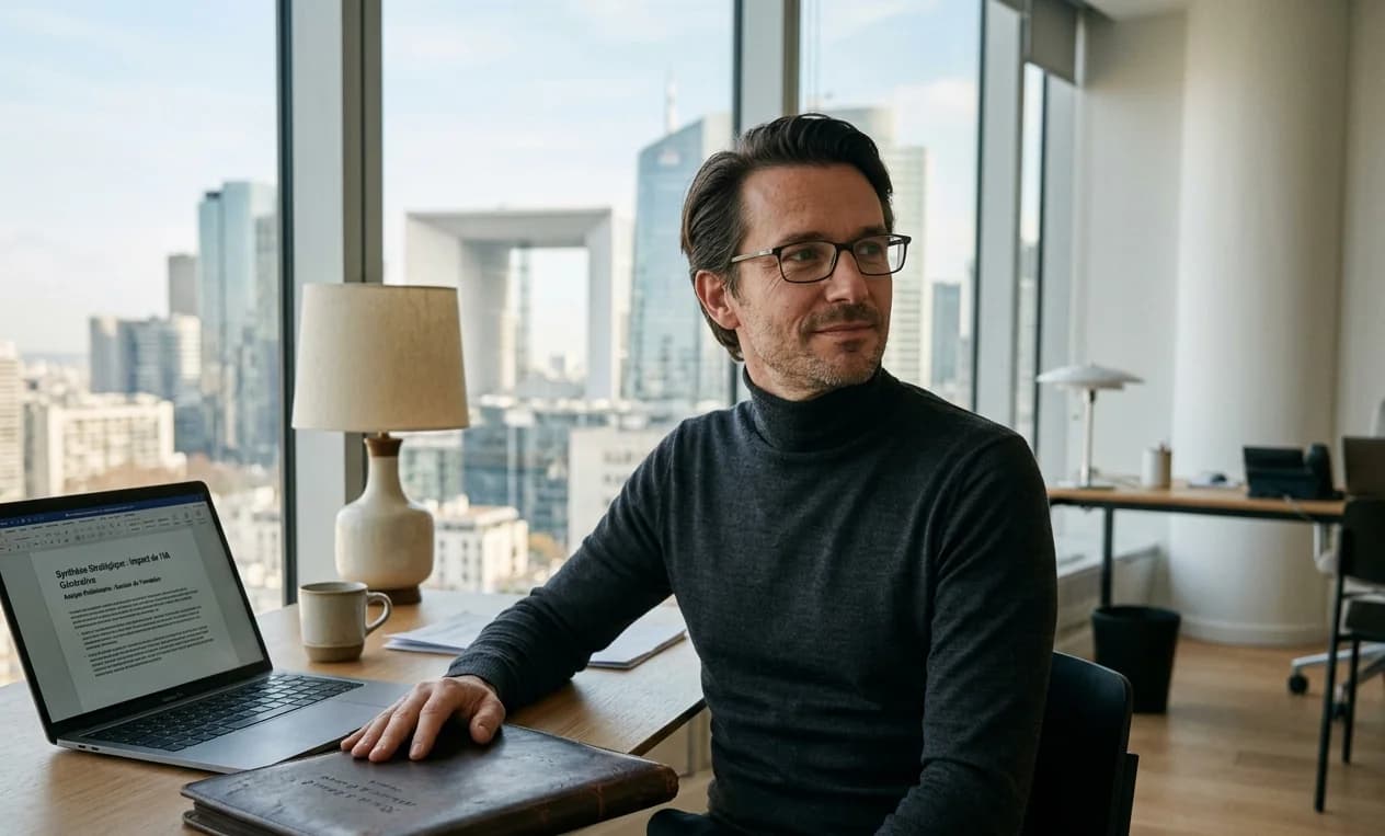 Client en situation de travail après la formation IA Générative à Paris