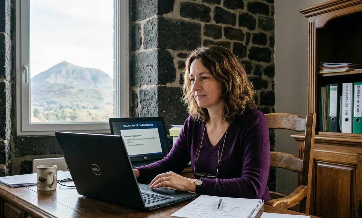 Client en situation de travail après la formation IA Générative à Clermont-Ferrand