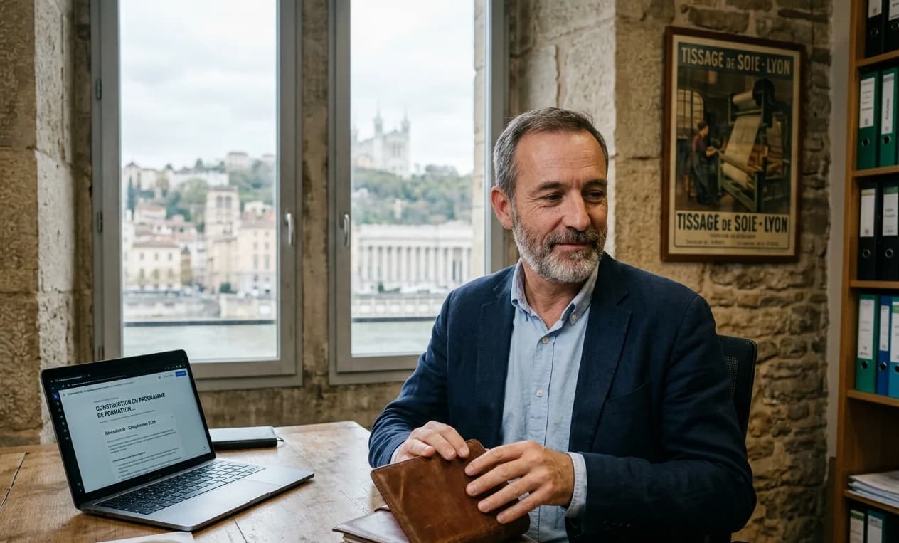 Client en situation de travail après la formation IA Générative à Lyon