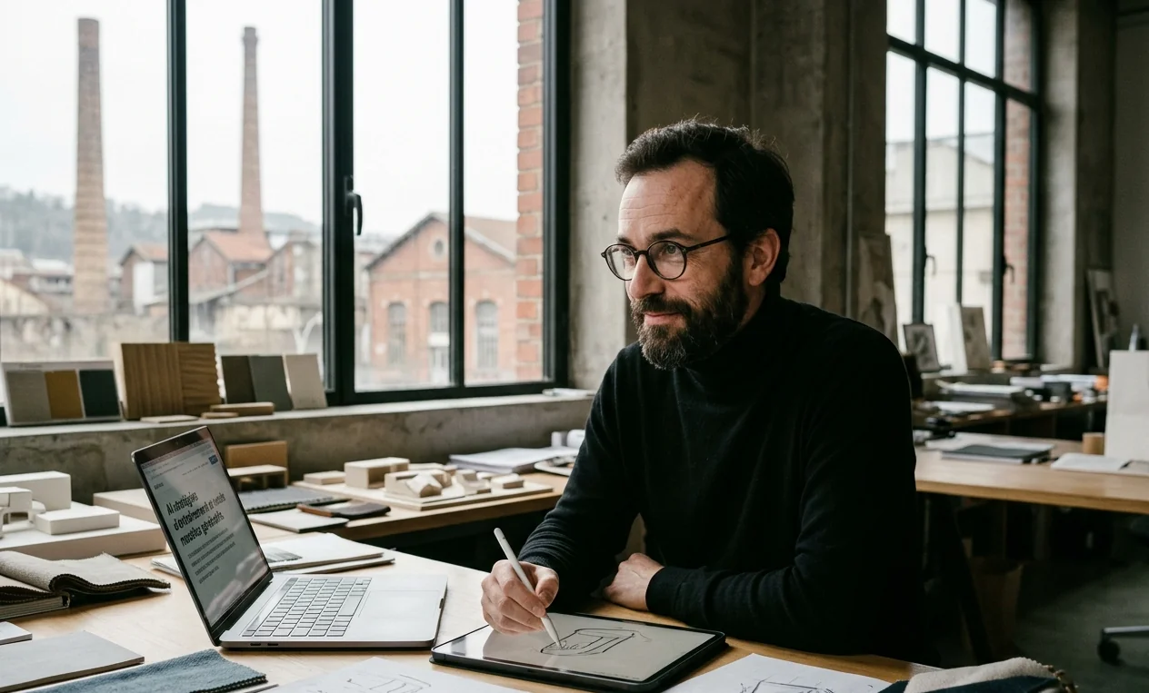 Client en situation de travail après la formation IA Générative à Saint-Étienne