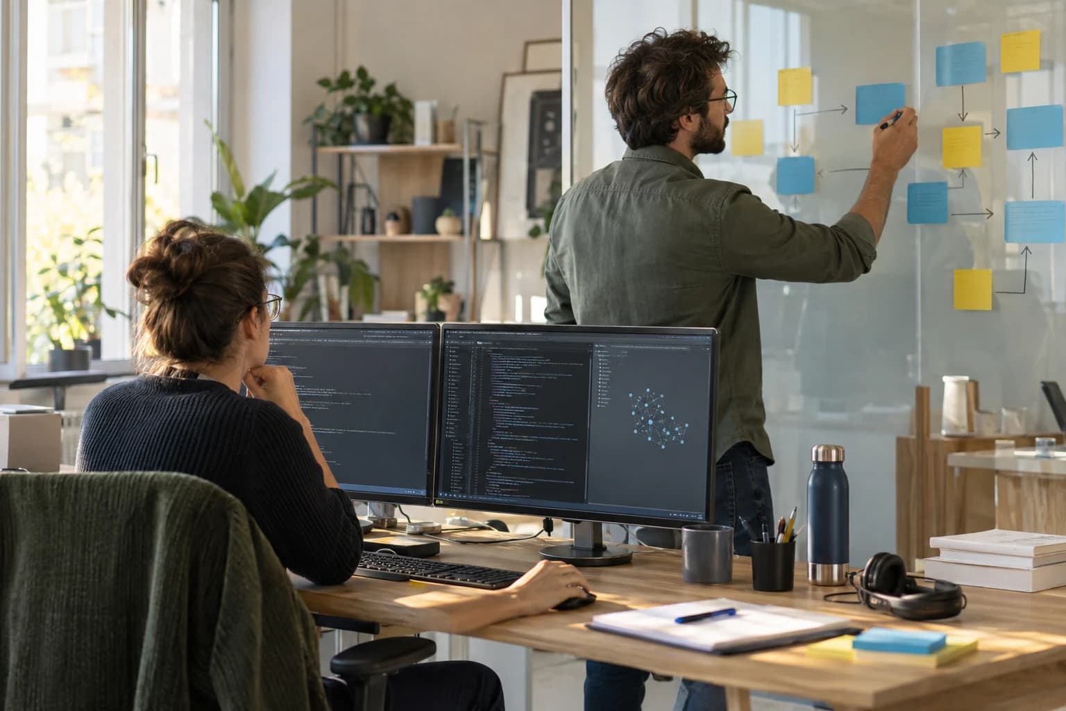 Illustration : préparation d’un workflow dans un atelier technique